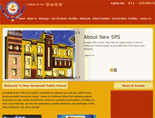 Tablet Screenshot of newsaraswatipublicschool.com